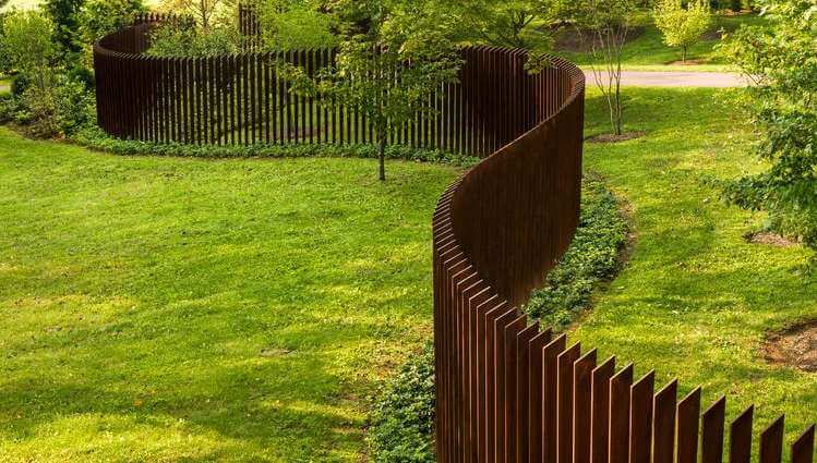 Corten steel fences