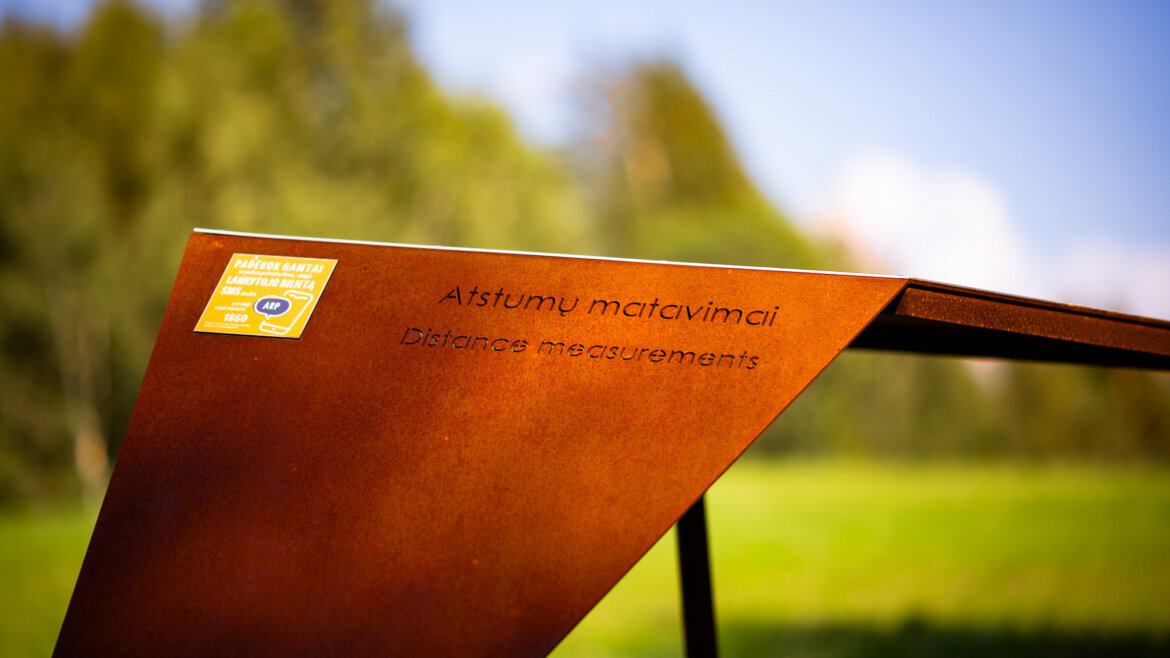 Struvės grodezinio lanko atvaizdavimas