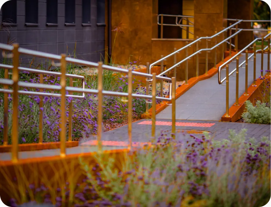 Grounds by the city municipality and cultural center