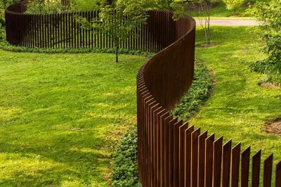 Corten steel fences