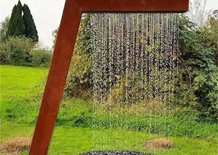 Outdoor showers, fountains and cooling misters