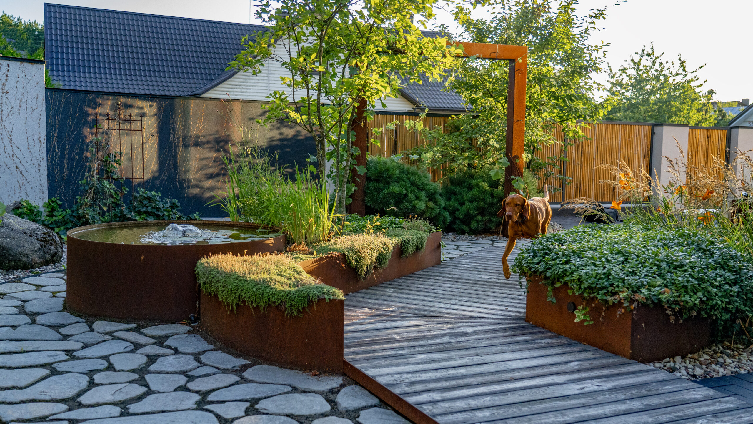 Outdoor Area of a Private House in Palemonas